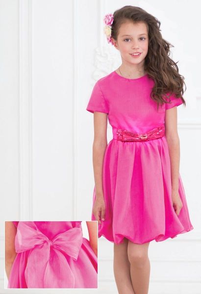 Нарядное розовое детское платье Карамелли - Фабрика детской одежды Карамелли