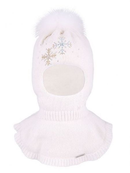 Детский белый шлем зима MIALT - Фабрика детских головных уборов MIALT