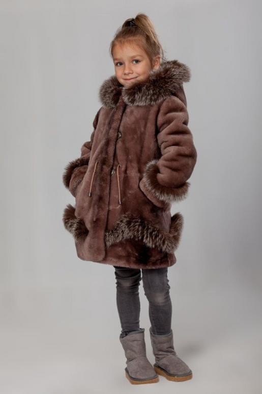 Шубка ореховая Снежинка - Производитель детской меховой одежды Зимняя принцесса