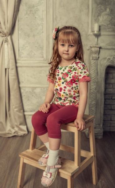 Детская блузка в цветочек Белотон - Трикотажная фабрика Исток