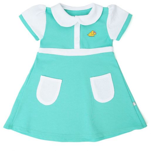 Изумрудное детское платье пике Динки baby - Фабрика детской одежды Динки baby