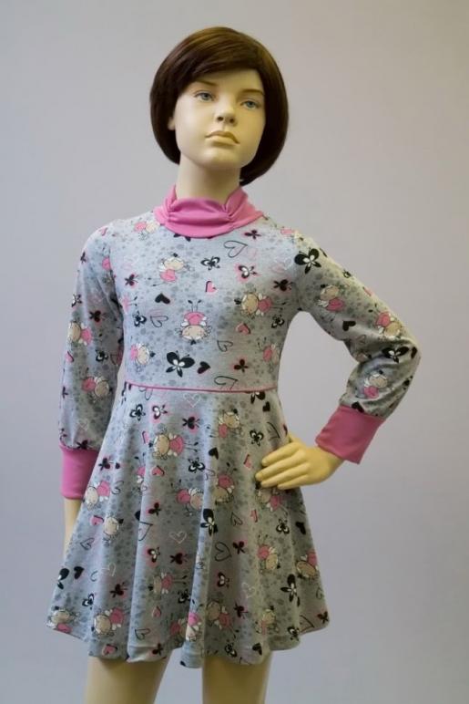 Платье серое для девочки - Производитель детского трикотажа Текском