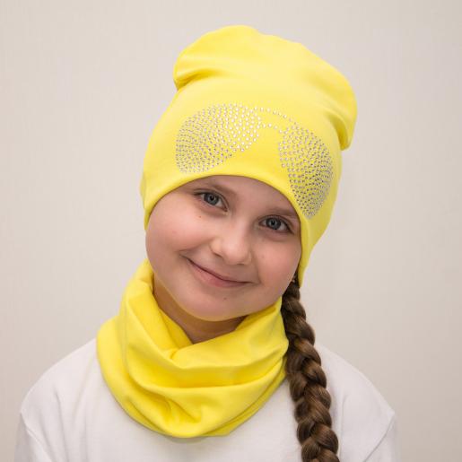 Детская шапка демисезонная желтая Uni-kind - Производитель детского трикотажа Uni-kind