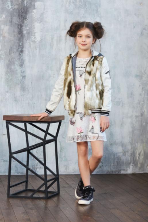 Куртка с мехом для девочки Choupette - Производитель детской одежды Choupette