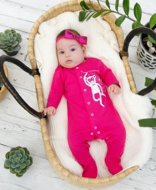 Комбинезон для новорожденных малиновый - Фабрика детской одежды The hip!