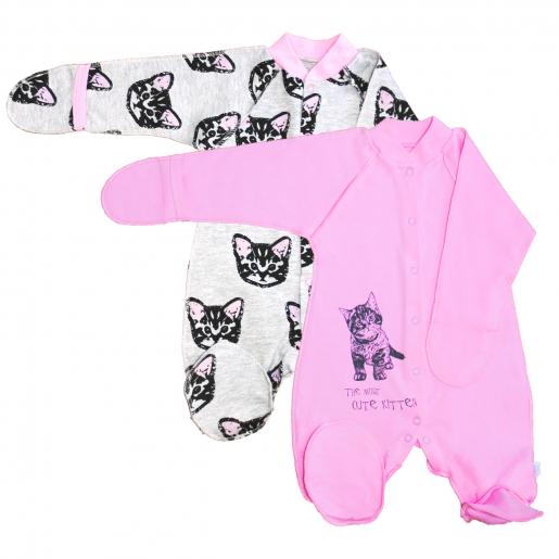 Комплект Комбинезон 2 шт. Серые кошки - Производитель детской одежды Веселый малыш