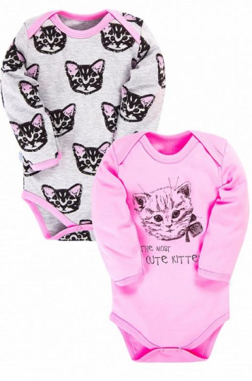 Комплект Боди 2 шт Серые кошки - Производитель детской одежды Веселый малыш