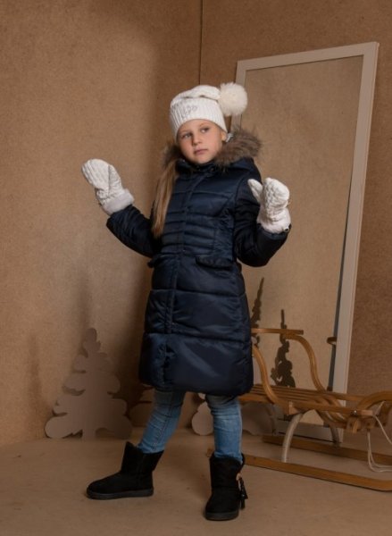 Пальто для девочек зимнее с капюшоном Merely - Фабрика детской одежды Merely