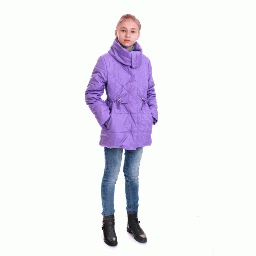 Удлиненная демисезонная куртка для девочки Виктория-2 - Производитель детской одежды Хати
