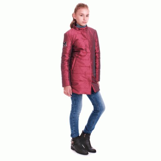 Пальто демисезонное утепленное для девочки Бордо HATI - Производитель детской одежды Хати