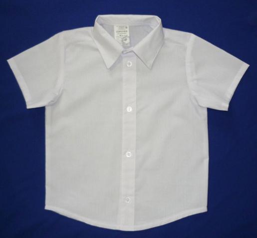 Сорочка для мальчик белая с коротким рукавом - Фабрика детской одежды Дорофейка