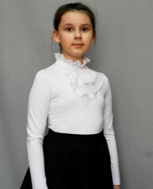 Блузка для девочки школьная Августина - Фабрика детской одежды и головных уборов Бастет