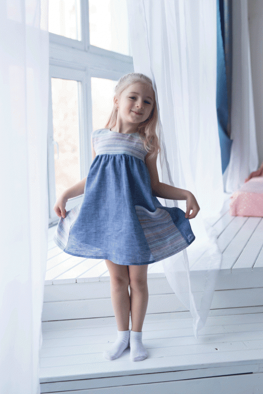 Платье для девочки Льняное лето - Производитель детской одежды Хати