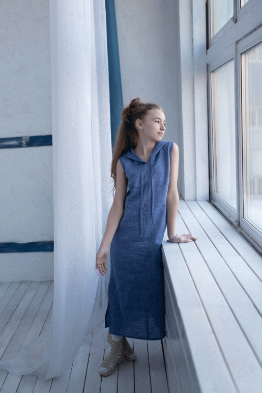 Платье подростковое, Льняное лето - Производитель детской одежды Хати