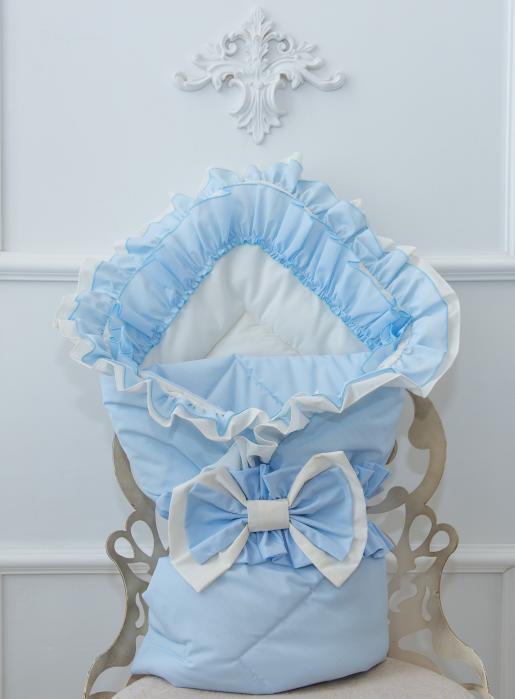 Конверт-одеяло Двойная рюша 010486/2 - Фабрика одежды для новорожденных Jolly baby