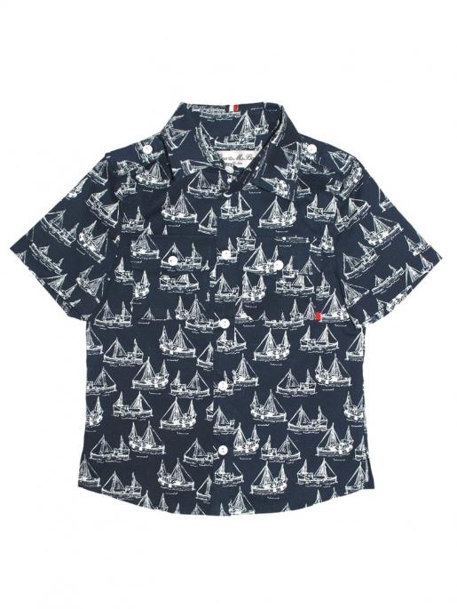Рубашка детская Кораблик 128.7 - Производитель дизайнерской  детской одежды  из натуральных материалов ТМ Mister Bon & Miss Bon