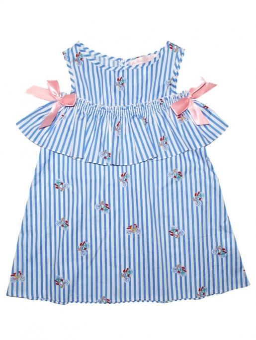 Платье для девочки Принт Велосипед 789 - Производитель дизайнерской  детской одежды  из натуральных материалов ТМ Mister Bon & Miss Bon
