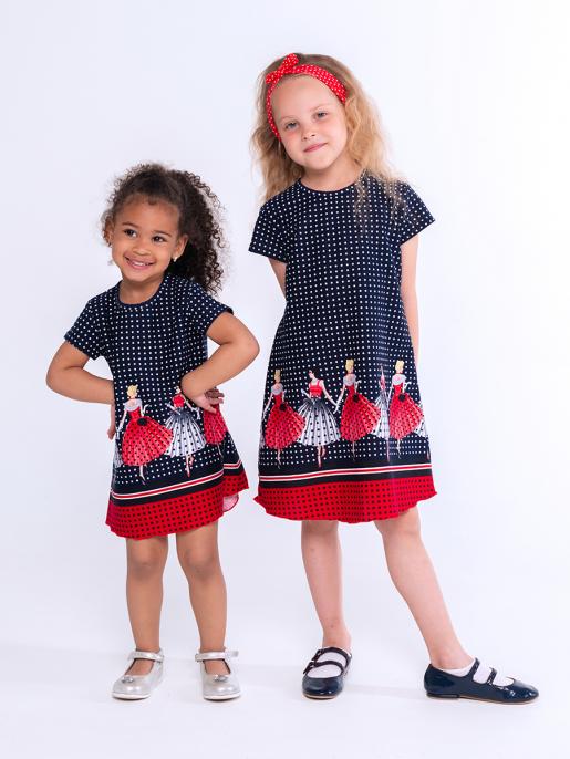 Платье для девочки, темно-синее - Фабрика детской одежды Дашенька