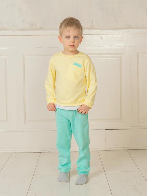 Комплект для мальчика, желтый/ментол - Фабрика детской одежды Дашенька