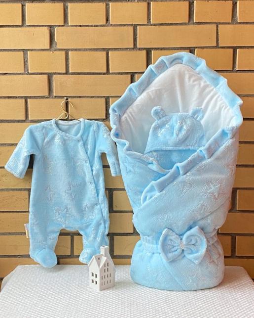 Конверт из 4-х предметов "Пушистик" - Фабрика одежды для новорожденных Jolly baby