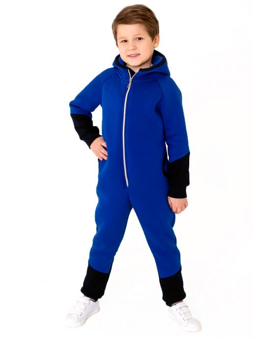 Комбинезон комбинированный, синий - Фабрика детской одежды Дашенька