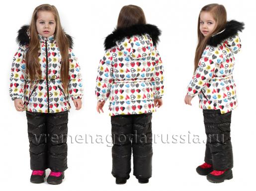 Зимний детский комплект на пуху для девочки «ПИНОККИО» - Фабрика детской одежды Времена года