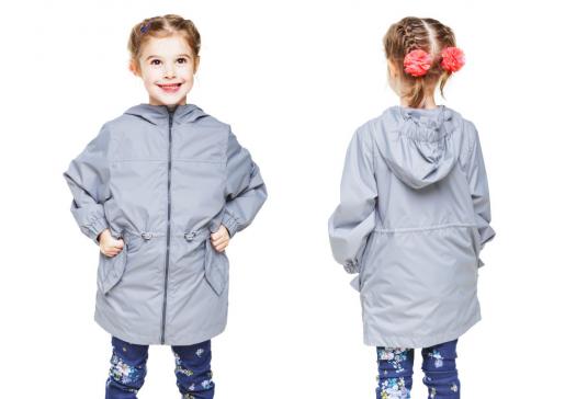 Летняя куртка для девочки "Светло-серая" - Фабрика детской одежды Времена года