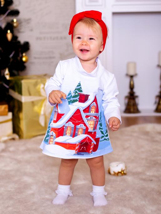 Платье Зимний домик - Фабрика детской одежды Дашенька