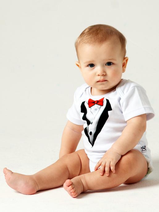 Боди «фрак» короткий рукав, белое - Фабрика детской одежды Дашенька