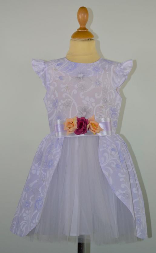 Платье из хлопка с фатином - Производитель детской одежды Детский стиль