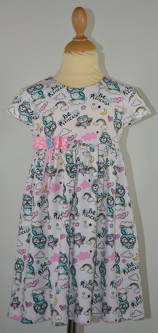 Платье из трикотажа "Совы" - Производитель детской одежды Детский стиль