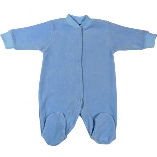 Комбинезон голубой велюр однотонный И53-526 - Производитель детской одежды Папитто