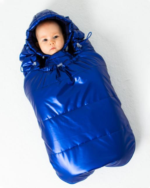 Конверт и комбинезон (синий блестящий) - Производитель детской одежды Luxury baby