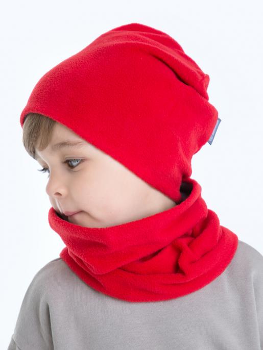 Комплект шапка и снуд из флиса "Красный" - Фабрика детской одежды Bambinizon
