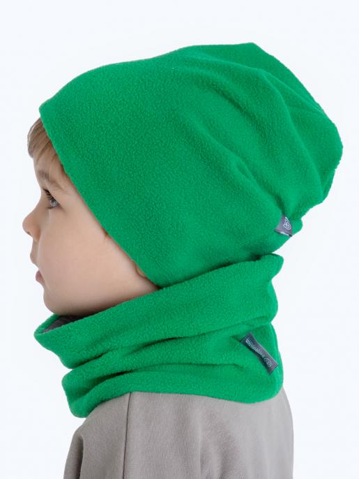 Комплект шапка и снуд из флиса "Зеленый" ШАСНУД-Ф-ЗЕЛ - Фабрика детской одежды Bambinizon