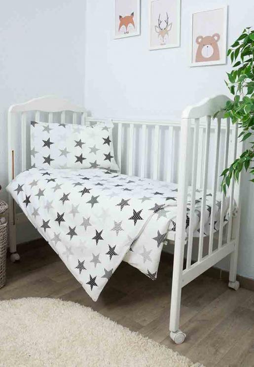 Комплект постельного белья в детскую кроватку Звезды - Фабрика одежды для новорожденных Сонный Гномик