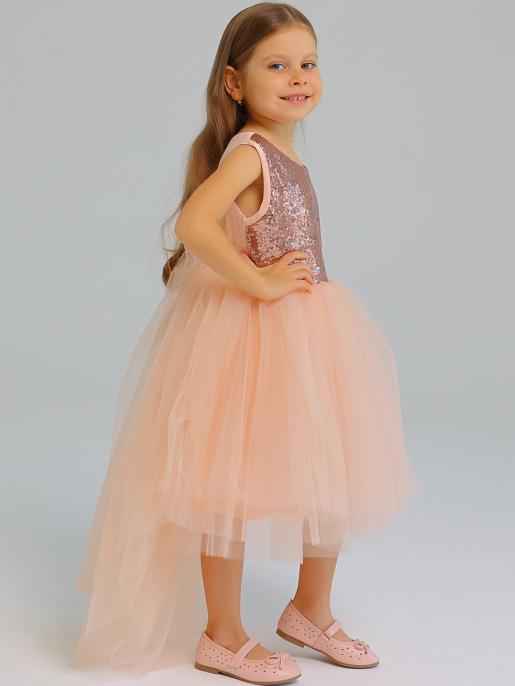 Платье нарядное, персиковый - Фабрика детской одежды Дашенька