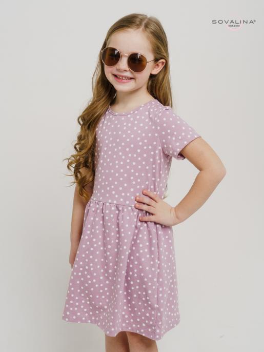 Платье Лето горох розовый 98-140 - Фабрика детской одежды Sovalina