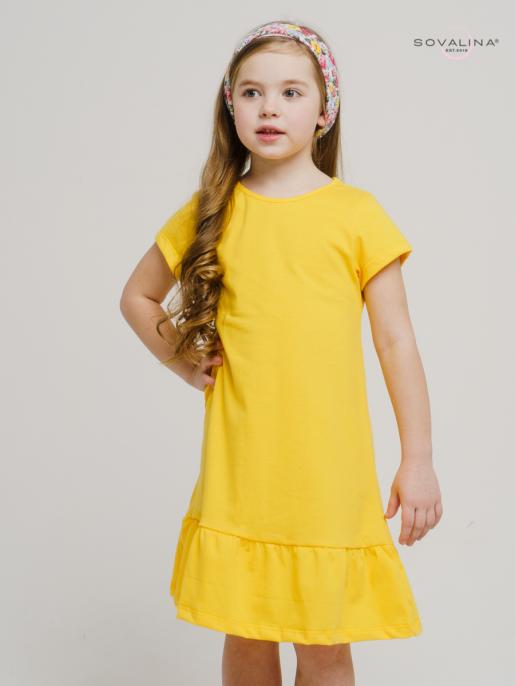 Платье Алиса желтый 104-128 - Фабрика детской одежды Sovalina