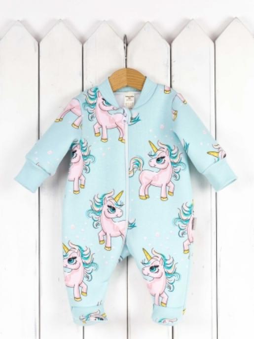 Комбинезон (единороги на голубом) - Производитель детской одежды Baby Boom