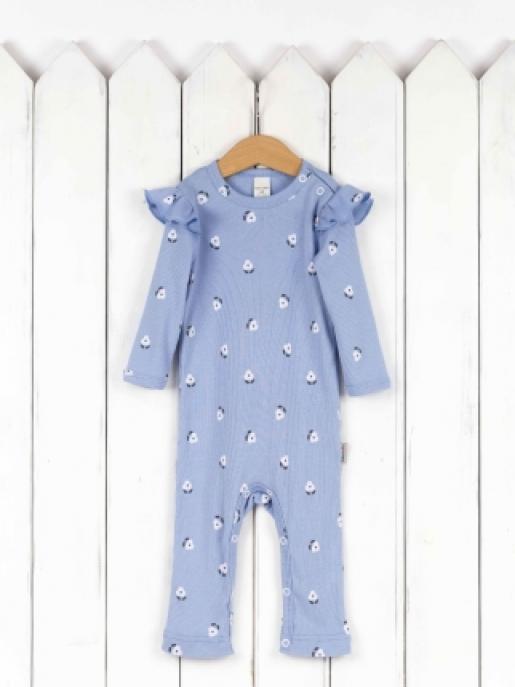 Комбинезон (лапша/цветочки на голубом) - Производитель детской одежды Baby Boom
