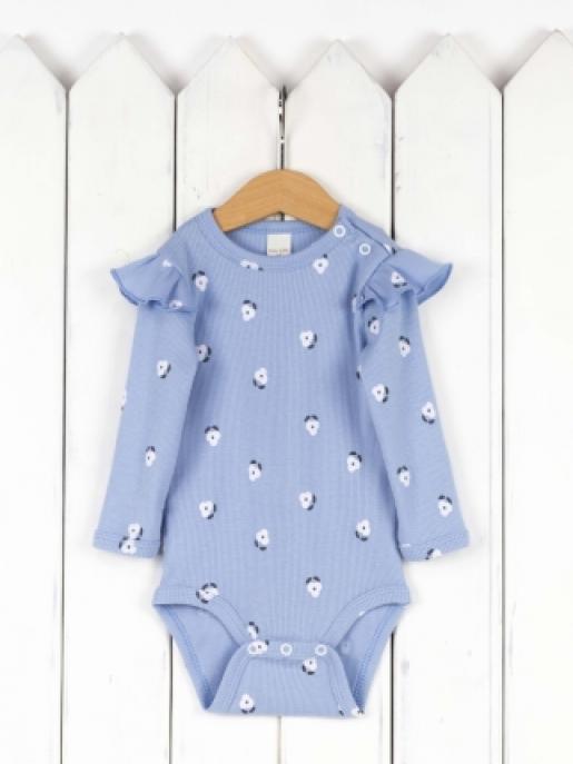 Боди (лапша/цветочки на голубом) - Производитель детской одежды Baby Boom