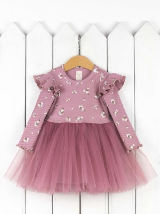 Платье (цветочки на пудре) - Производитель детской одежды Baby Boom