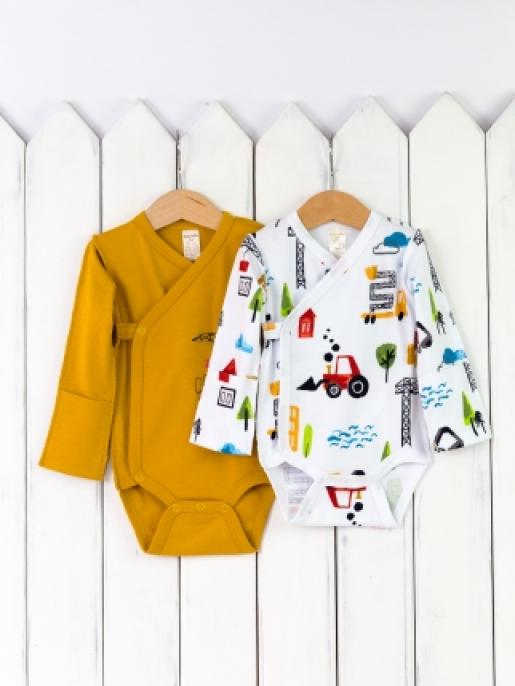 Набор боди (техника/горчица) - Производитель детской одежды Baby Boom