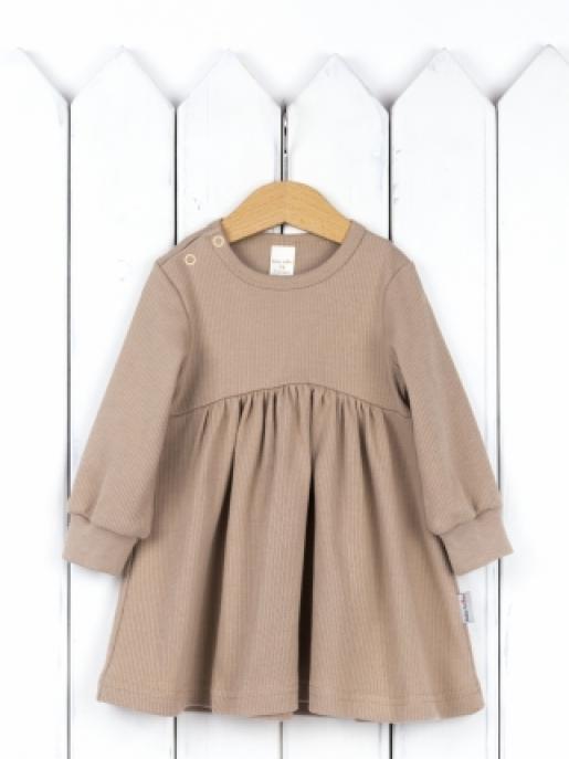 Платье (интерлок с выставом/бежевый) - Производитель детской одежды Baby Boom