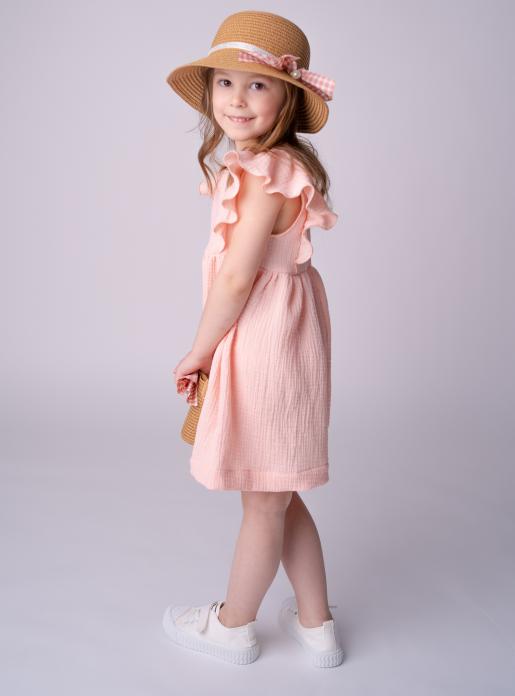 Платье муслиновое кор.рукав - Производитель детской одежды Жанэт