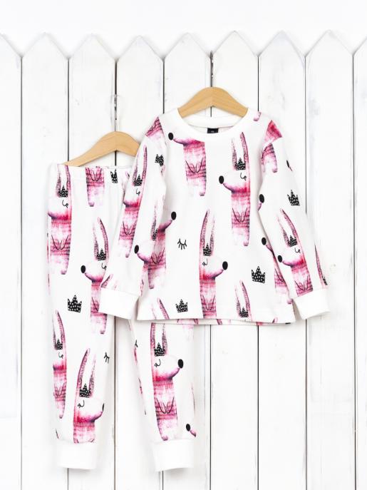 Пижама (лонгслив брюки/зайцы розовые) - Производитель детской одежды Baby Boom