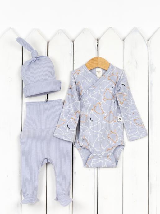 Комплект для новорожденных (лапша/курочки/серо-голубой) - Производитель детской одежды Baby Boom