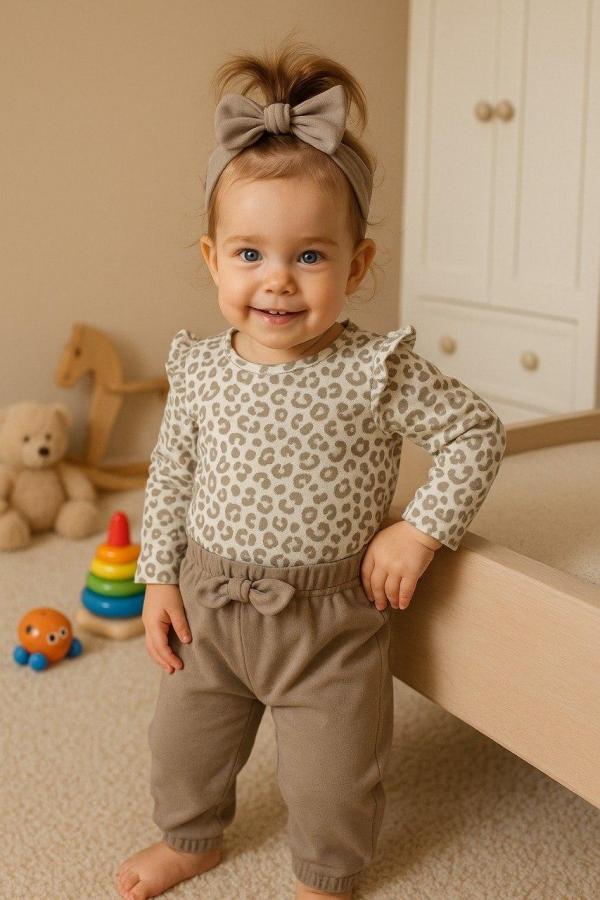 Комлпект боди штанишки повязка