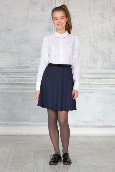 Школьная белая блузка DESALU - Фабрика детской одежды Салют